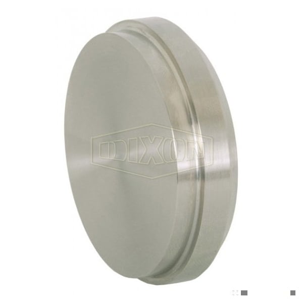 Dixon Solid End Cap, Fitting/Connector Type: Cap, 3 in Nominal, Plain Beveled Seat, 304 SS, 3.437 in Dia, 16A-G300 - main
